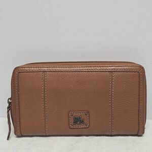 The Sak Tan Genuine Leather Zip Around Wallet